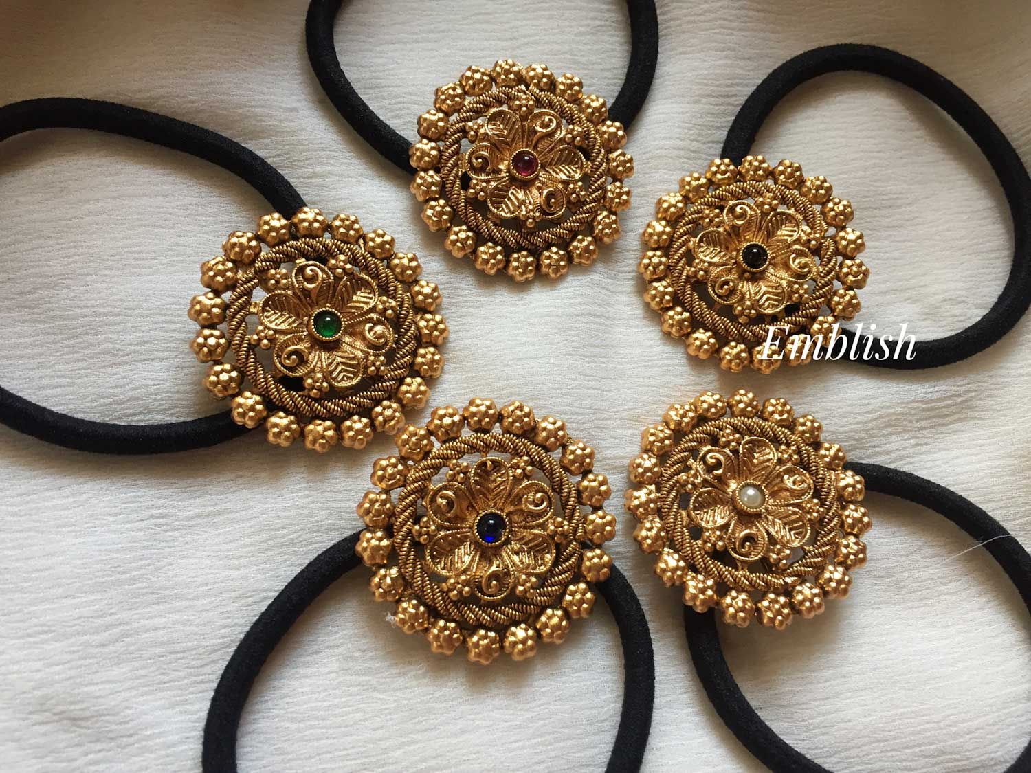 Antique pendant Flower Intricate Hair Bands - 28